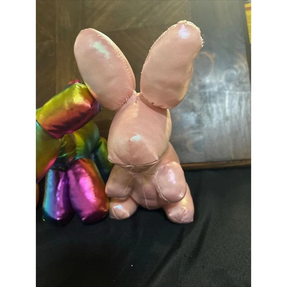 2 Iridescent Balloon Bunny 1‎ Balloon Dog Plush Stuffed Animal 9